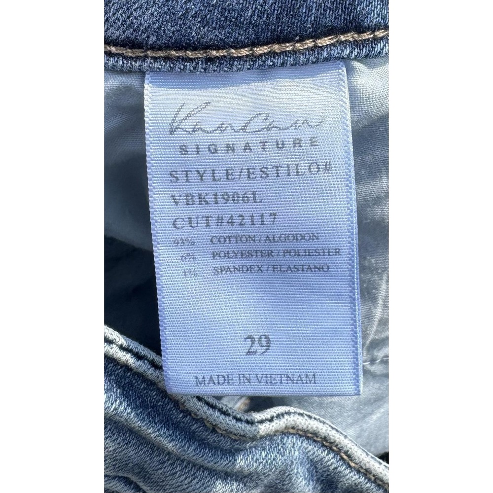 KanCan Jeans Womens 29 Blue Light Wash High Rise Flare Raw Hem VBK1906L Stretch - Picture 9 of 9